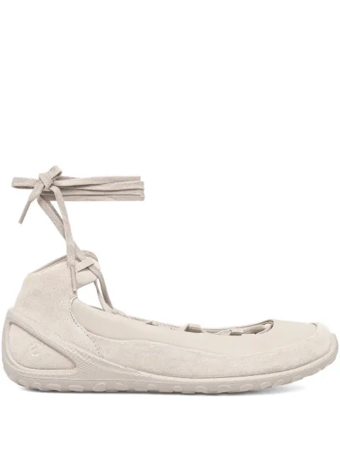 ECCO lace-up ballet flats Grey 802453