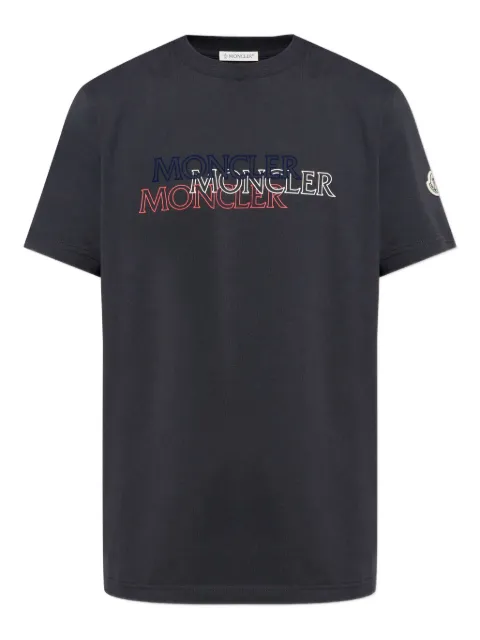Moncler logo-printed cotton T-shirt Blue K20918C0005589AZ9