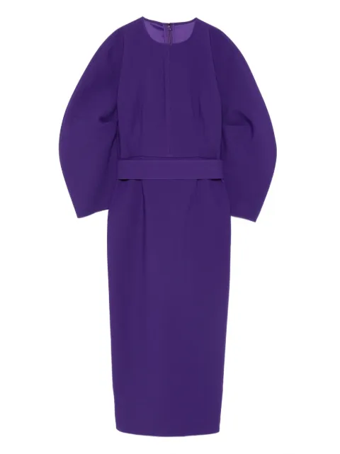 Solace London The Allegra puff-sleeve belted maxi dress Purple OS45008