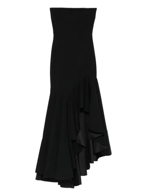 Solace London The Hani asymmetric dress Black OS45031