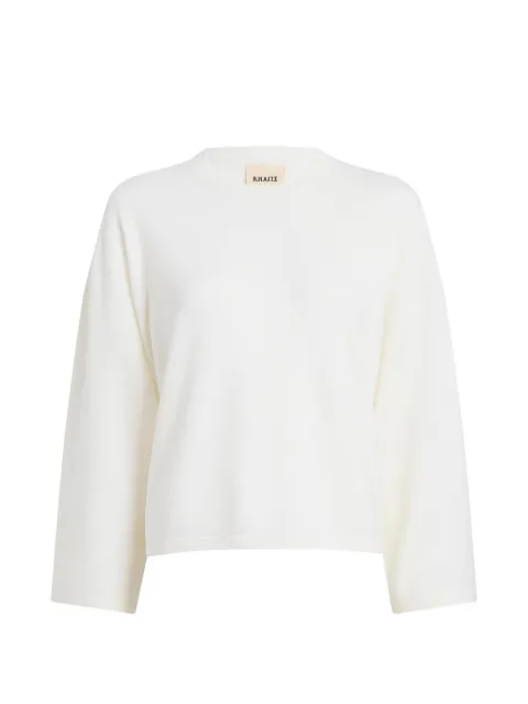 KHAITE wool crew-neck sweater White 9854500183