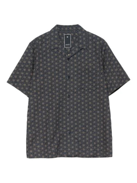 Maharishi geometric-pattern short-sleeve shirt Blue 6239