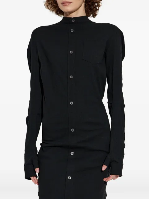 Issey Miyake button-front pocket mini dress Black IM58FH014