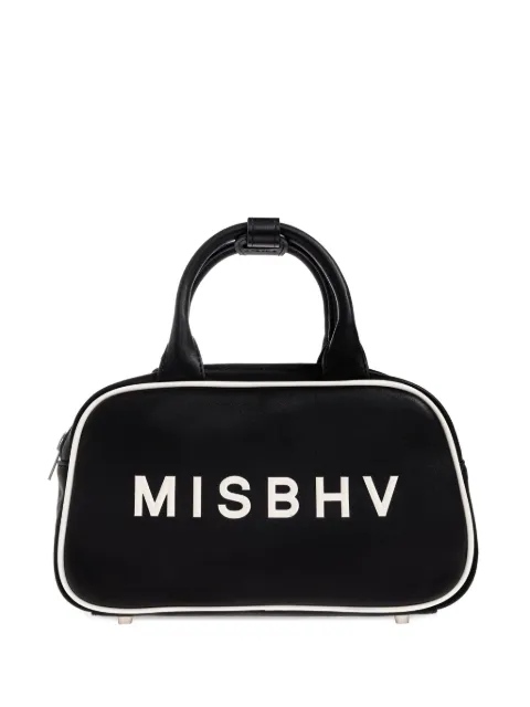 MISBHV logo-plaque top-handle tote bag Black 251A409