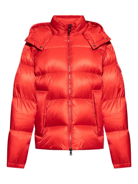 Moncler hooded quilted jacket Red K20911A00158597XQ