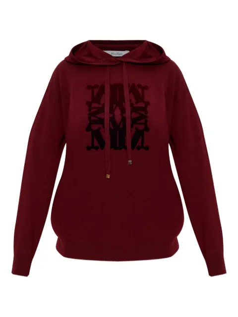 Max Mara logo-detail hooded sweater Red 2521366222600