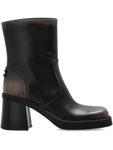 Coach leather block-heel ankle boots Black CBO46