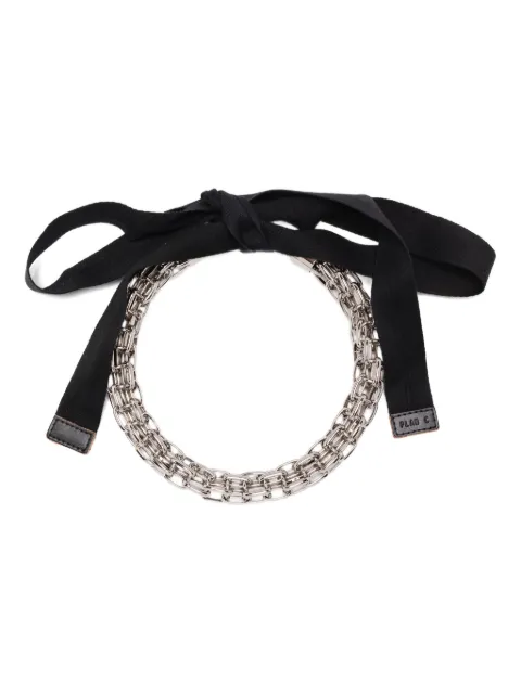 Plan C chain-link ribbon necklace Black COCCF50A0NNK003