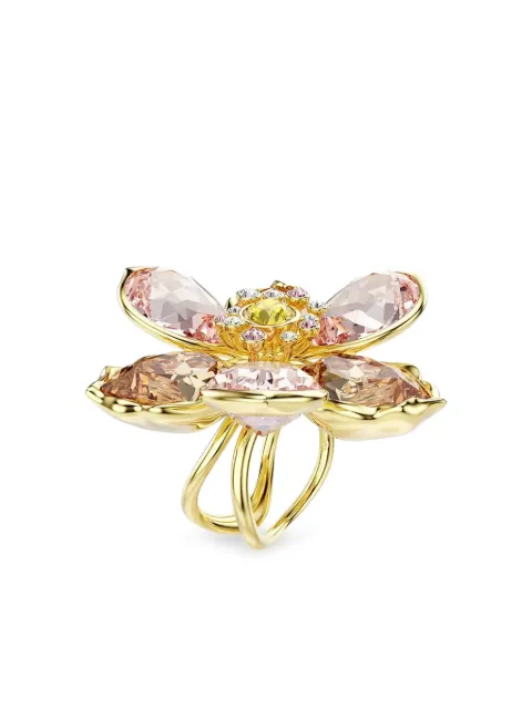Swarovski Idyllia flower-motif ring Gold 5736224