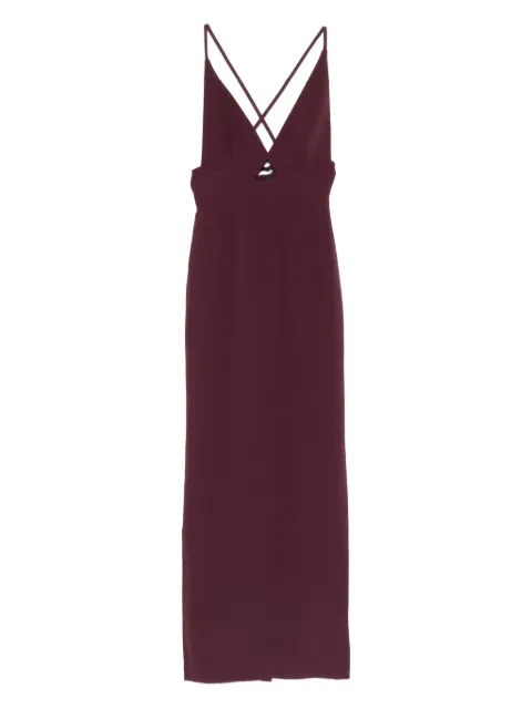 Solace London cross-back maxi dress Red OS45030