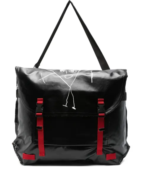 Plan C graphic-print shoulder bag Black SHCBG51S12TU001