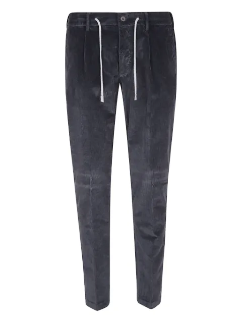 Eleventy drawstring corduroy trousers Blue L75PANB21TET0L003