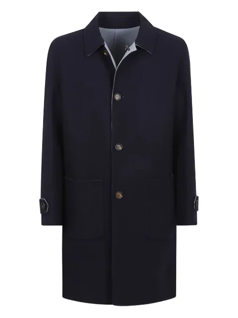 Eleventy buttoned patch-pocket coat Blue L75CAPG01BTCRNTES0H229