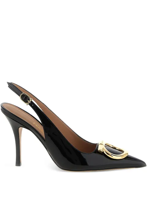 Ferragamo 90mm Gancini-details pumps Black 784829
