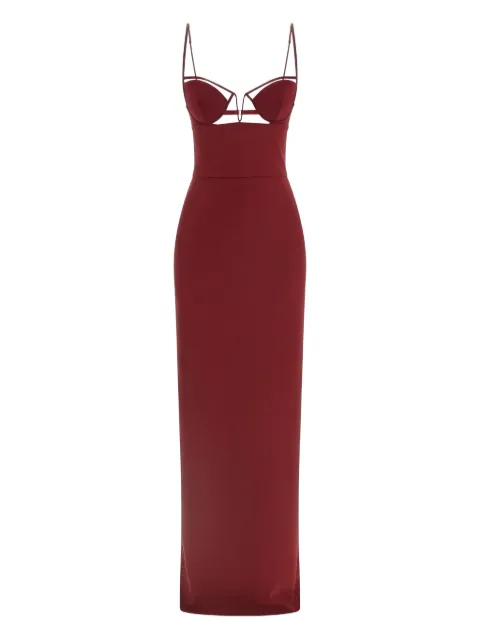 Nensi Dojaka V-wire maxi dress Red NDDR2811000401BURGUNDY