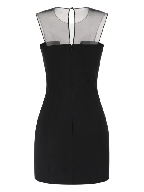 Nensi Dojaka tulle-insert zip-fastening mini dress Black NDDR2641000100BLACK