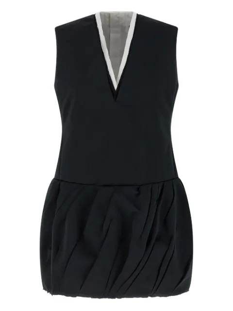 Jil Sander V-neck balloon-skirt mini dress Black J03CT0520J70210001