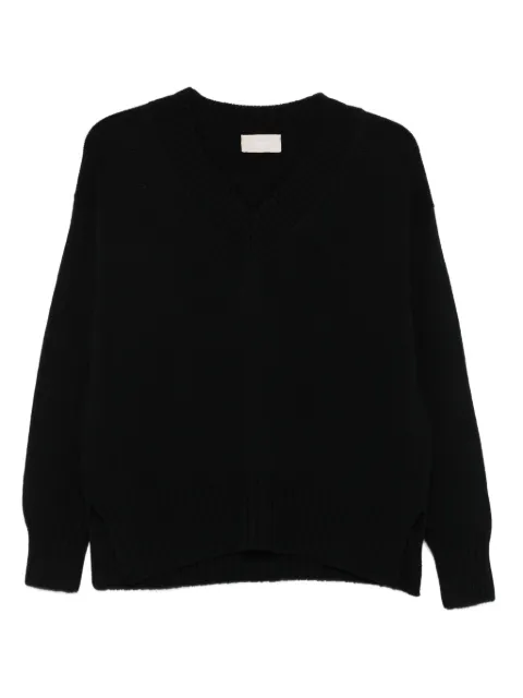 Drumohr V-neck wool sweater Black L5MN481L