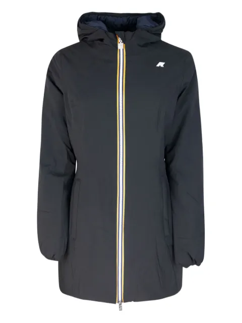 K-Way hooded zip-front coat Black K6128UWA3C