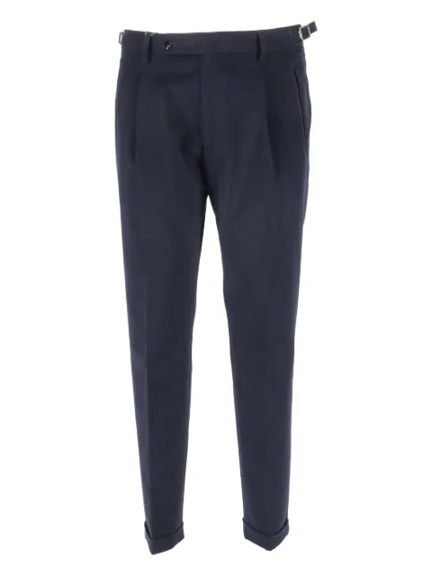 Berwich pleated side-adjustable trousers Blue RETROLONGTS1620X