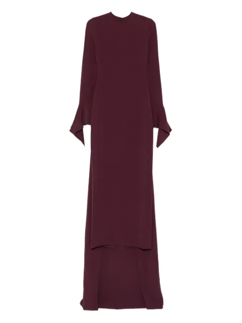 Solace London The Blake flared-sleeve maxi dress Red OS37002