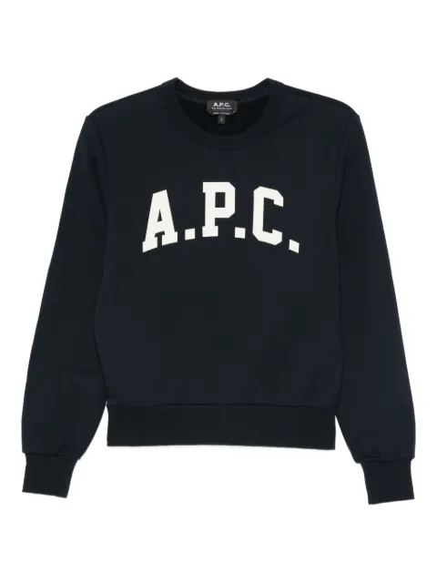 A.P.C. logo-appliqué sweatshirt Blue COHBRF37009