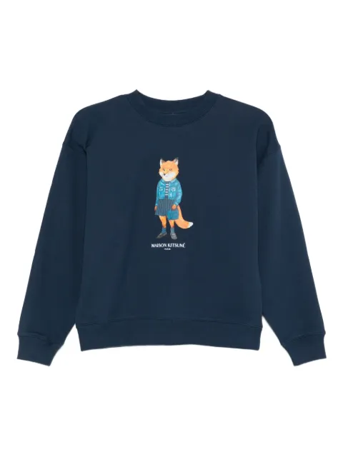 Maison Kitsuné Dressed Fox-print sweatshirt Blue PW00316KM03410329
