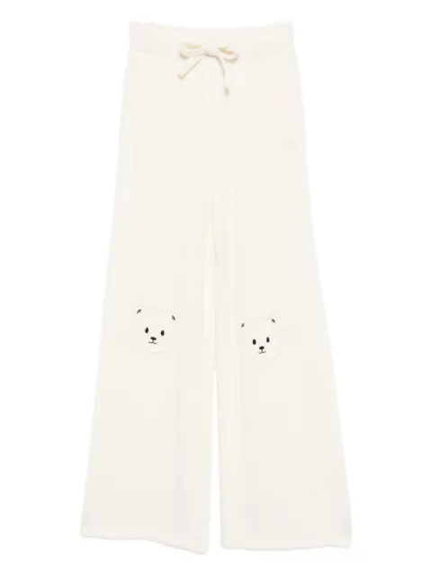 Joshua Sanders teddy-embellished knitted trousers Neutrals JS35B2539