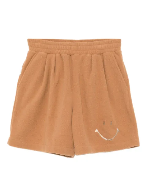 Joshua Sanders embroidered fleece shorts Brown JS35B1528