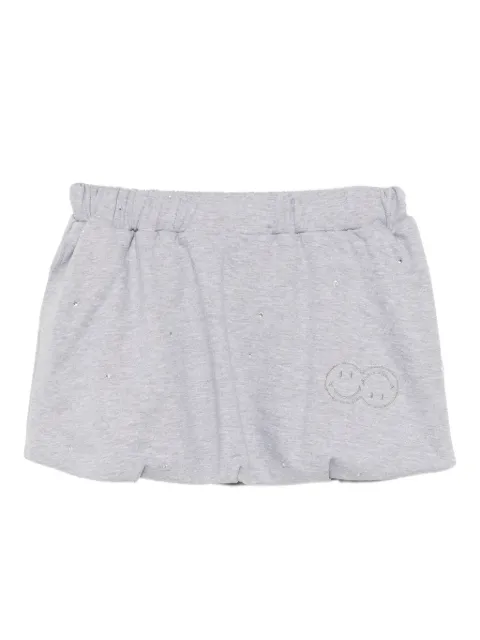 Joshua Sanders rhinestone-embellished cotton skirt Grey JS35B1563