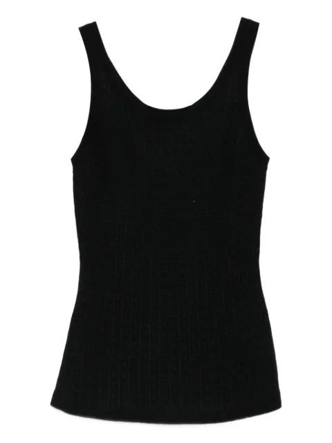 Elisabetta Franchi textured tank top Black TK58S56E2