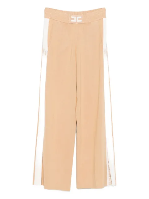 Elisabetta Franchi logo trousers Neutrals KP69S56E2