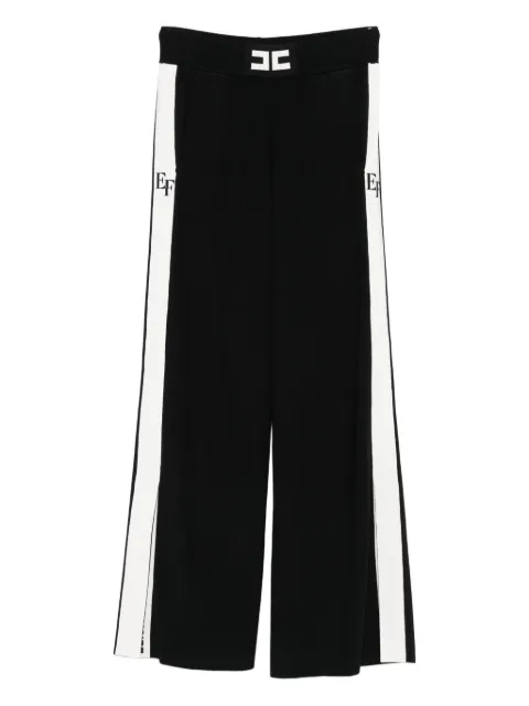 Elisabetta Franchi logo trousers Black KP69S56E2