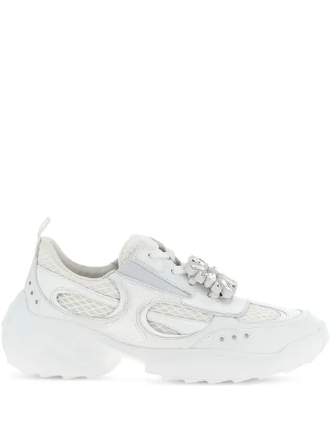 Roger Vivier embellished mesh low-top sneakers White RVW75640890URZ