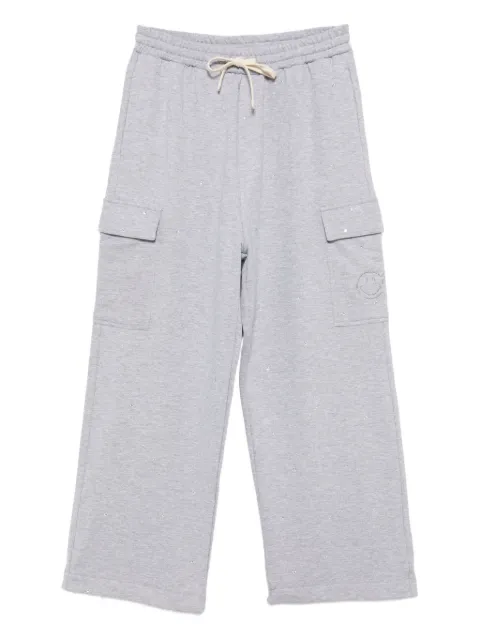 Joshua Sanders rhinestone-embellished cotton pants Grey JS35B1559