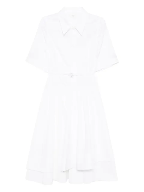 CO COLLECTION layered cotton shirt dress White 4407LCSPCORE