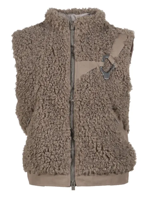 HELIOT EMIL buckle-detail teddy vest Brown 25M03038DST19