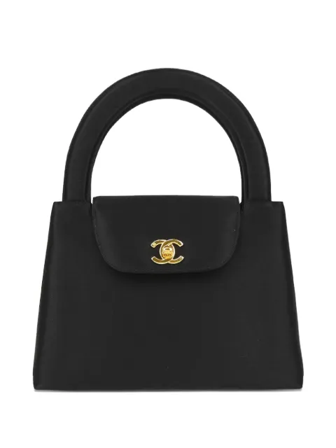 CHANEL Pre-Owned 1998 satin-finish handbag Black 5202436