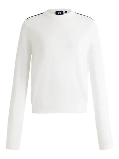 Fusalp striped-detail sweater White 25HI1126