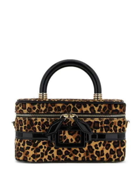 Roger Vivier Belle Vivier leopard-print buckle tote bag Brown RBWAORH0101USN