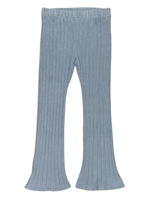 Callipygian lurex flared trousers Blue 95CPN1052