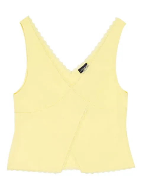 Callipygian v-neck tank top Yellow 95CPN1029