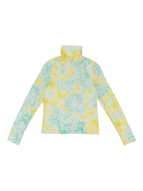 Callipygian tie-dye turtleneck top Yellow 95CPN1135