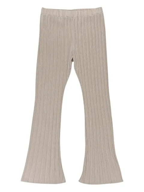 Callipygian lurex flared trousers Neutrals 95CPN1051