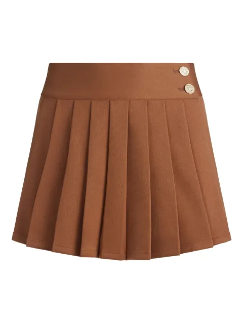 alice + olivia Noah pleated side-stripe skort Brown CL000209604