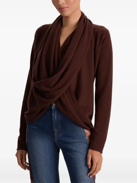 alice + olivia Jules draped cowl-neck sweater Brown CL000529737
