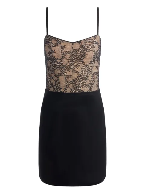 alice + olivia Carla lace-corset mini dress Black CC508210531