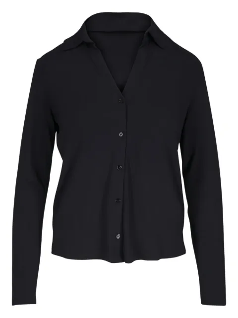 Majestic Filatures buttoned collared top Black M001FCH064002NOIR