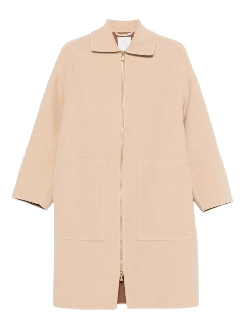 Eleventy pocket zip-front coat Neutrals L85CAPL02TES0H229