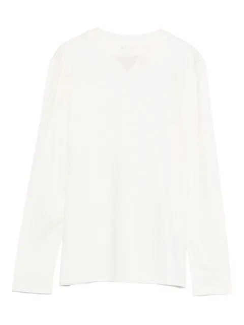 Eleventy long-sleeve V-neck top White L80TSHI06TES0L251